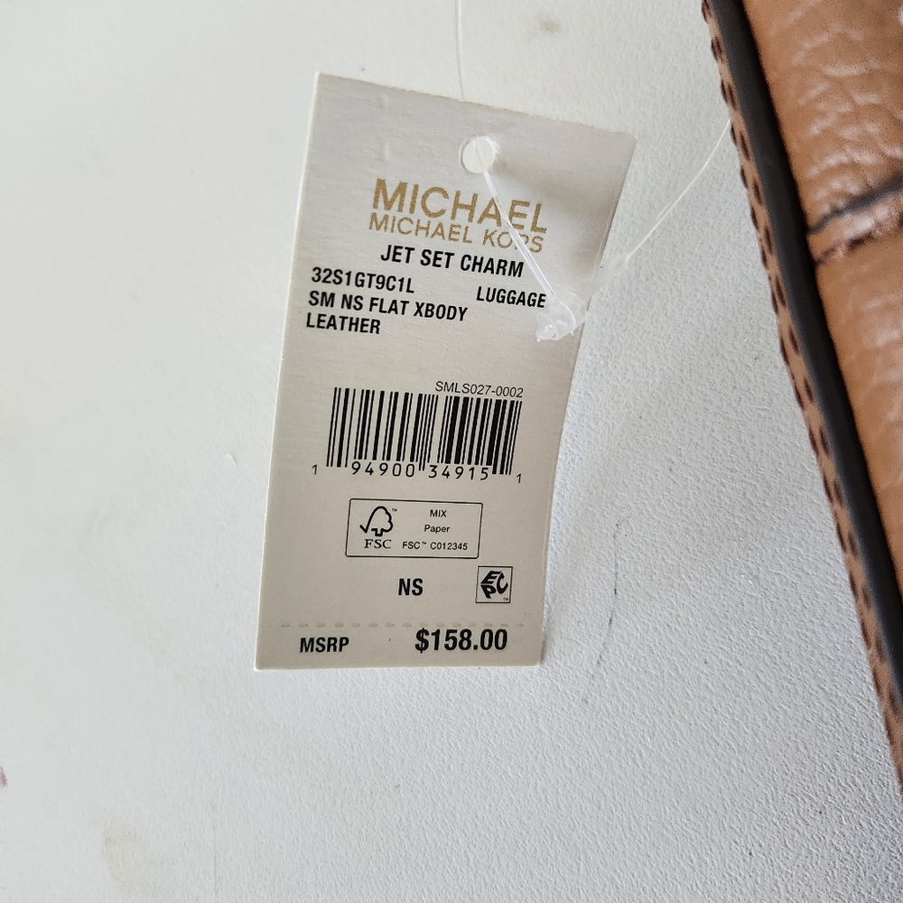 New Michael Kors Jet Set Charm Small North/South Flat Crossbody - Picture 2 of 13